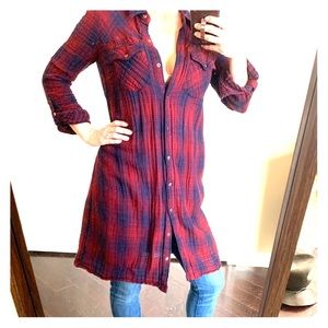 Motherhood flannel dress